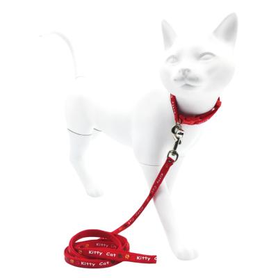 China Personalized Personalized Rainbow Logo Kitty Print Cat Collar and Leash Set for Training for sale