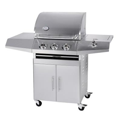 China Adjustable Size 4 5 6 Stainless Steel BBQ LPG & NG 3 Surface Main Burners Gas Grills With Side Burner for sale