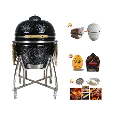 China Aliker Adjustable Size Ceramic BBQ Grill Kamado Ceramic Grill 27 Inch BBQ Egg Kamado Ceramic Grill for sale