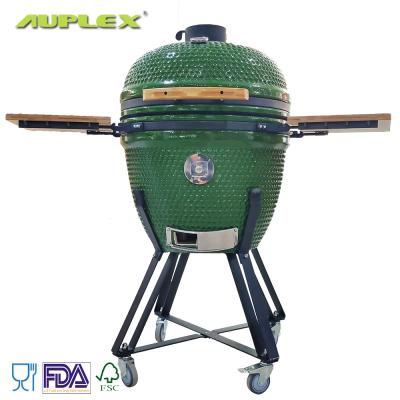 China AUPLEX New Size Style Adjustable Ceramic BBQ Kamado Grill Egg Shaped Charcoal BBQ Grill for sale