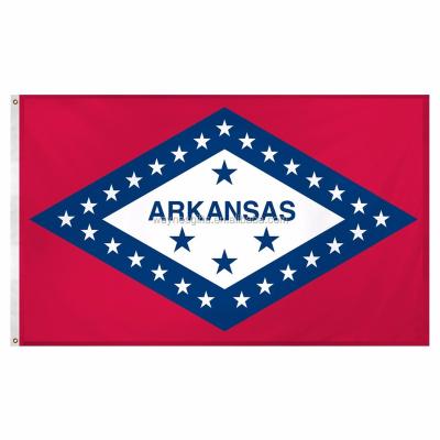 China Custom 3ft x 5ft Polyester FLY Printed Arkansas State Flag for sale