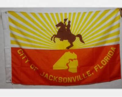 China FLYING 3'X5 90*150cm Flag Banner USA Florida Jacksonville Brass Grommets for sale