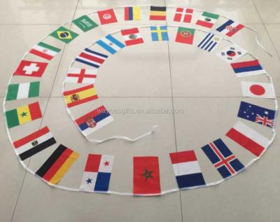 China Hanging 24 Strong Polyester Euro England Germany Netherlands Denmark Norway Sweden France Belgium String Flag 2022 Bunning Flags for sale