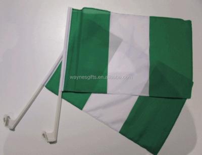 China Current Health Care Institutes Nigeria 20*30cm Polyester Car Flag for sale