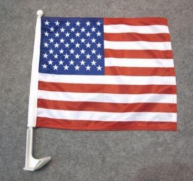 China Customized Printed National American Flag 100% Polyester Car Hanging for sale