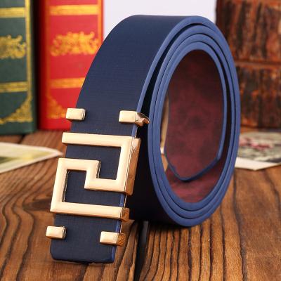 China Korean Women's Clothing Men's ALLOY Foreign Trade Belt Men's Gold Letter Fashion Version Soft Student Jeans Belt for sale