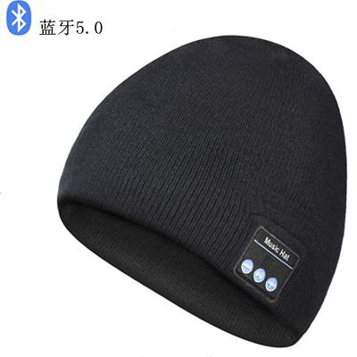 China Bluetooth Beanie Hats Wholesale Winter Knitting Thick Warm Hearing Protection Custom Beanie Caps Solid Color COMMON for sale