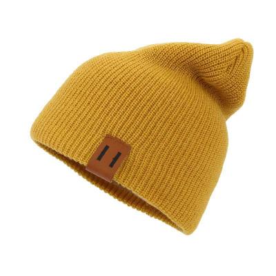 China Amazon Best Seller Manufacturer Wholesale Cheap Simple Design Solid Color Kids Parents Beanies COMMON Parenting Beanies for sale