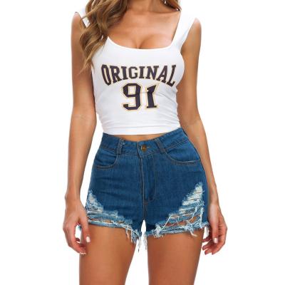 China 2021 Summer Women's Breathable Denim Shorts Casual Women's Cropped Jeans for sale