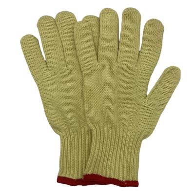 China Anti Slip Aramid Chat Yarn Knit BBQ Anti Cut Gloves Cut Resistant Hand Protect Industrial Work Gloves for sale