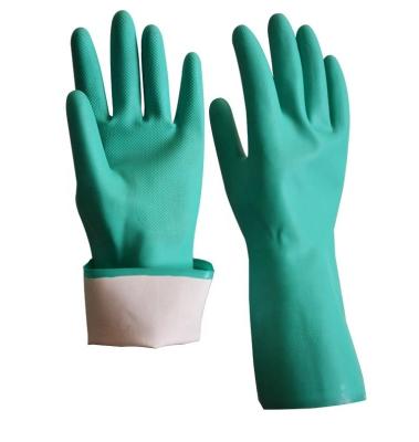 China Chemical Oil Resistant Garden Fishing Nitrile Acid / Water Resistant Anti - Slip Industrial Gloves for sale