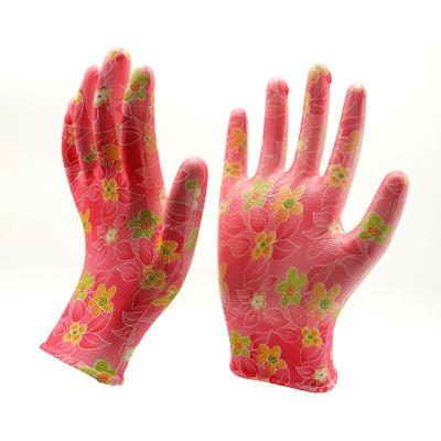 China Factory 13G anti-slip hot sale polyester nylon nitrile dipped hand gloves work safety garden working gloves for sale