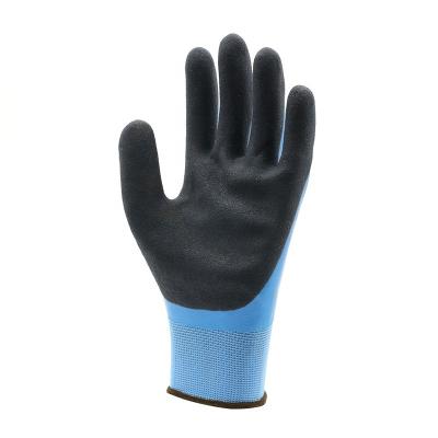 China Wholesale Custom Double Latex Sandy Coated Garden Working Waterproof Gloves Automotive Construction Worker Protect Hand Gloves for sale