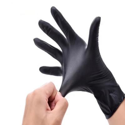 China Death Gloves Black Powder Free Oil General Purpose Nitrile Hair Tattoo Shop Salon Spa Salon Beauty Mechanical Clean Components for sale