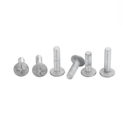 China Mushroom Head Pan Head Carbon Steel Blot Phillips Drive Hot Galvanized Bolts with Mushroom Head for sale