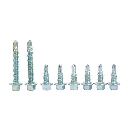 China HEX Factory Price Carbon Steel Hex Head Self-Drilling Screws With Collar for sale