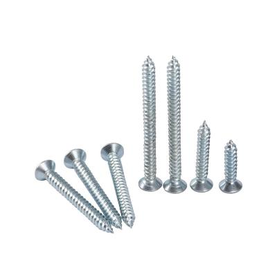 China Flat Head Self Tapping Screw DIN7982 M3.9*32 Flat Cross Recessed Countersunk Screw for sale