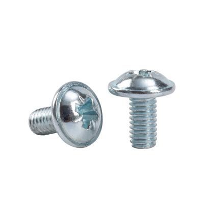 China Pan Head With Collar Phillips Pan Washer Head Machine Screw Din967 Steel M4*35mm Screw for sale