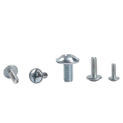 China Pan Head With Collar Ball Head Bolts Truss Head Din967 Cross Recessed Steel Machine Screw for sale