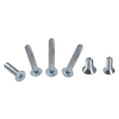 China Din965 Grade 4.8 Steel Cross Recessed Head Csk Flat Head Customized Countersunk Screws for sale