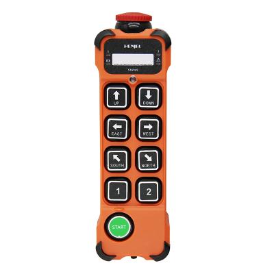 China Henjel H208 AC/DC 24-264V 8 button waterproof industrial wireless ip65 radio UHF dual frequency remote control for sale