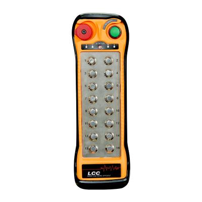 China Waterproof Q1600 16 Buttons AC 12-24V 24-264V Single Speed ​​Industrial Hoist Remote Control IP65 Wireless Radio for sale