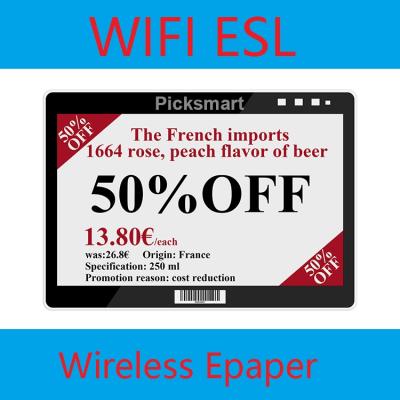 China Supermarket pricing 7.5 inch wifi eel picksmart price tag for sale