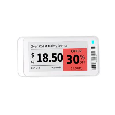 China Supermarket/Warehouse/Retail Store/Hospitail School/Factory Direct Selling BLE 5.0 Technology Smart Retail 2.1 Inch E Ink Label Display ESL For Electronic Shelf Label supermarket for sale