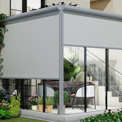 China Waterproof Retractable Channel Tent Extendable Motorized Tension Outdoor Roller Shade for sale