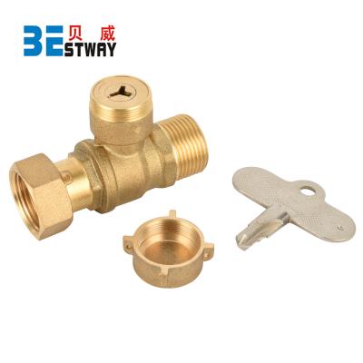 China General Water Meter Ball Valve Lockable Ball Valve With Key for sale