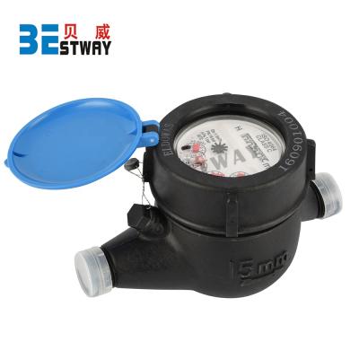 China Multi Anti-magnet ISO4064 Jet Dry Type Plastic Volumetric Water Meter for sale