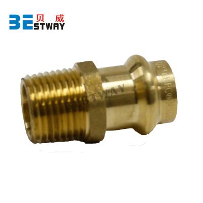 China Potable Water BWVA NSF 61 Standard Press Brass Fittings Brass Coupling Adapter for sale