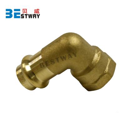 China Drinking Water BWVA Sliding Air Press Elbow Brass Tubing Pipe Fittings for sale