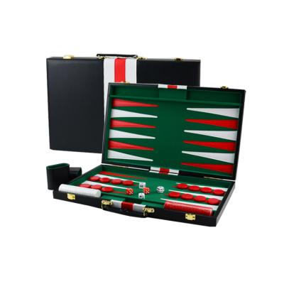 China Backgammon Set Sets PU Leather Backgammon Sets Genuine Leather Backgammon Board Game Backgammon Set for sale