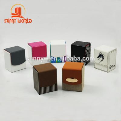 China Handmade Leather Custom Packaging Boxes Card Deck Box PU Deck Box for sale