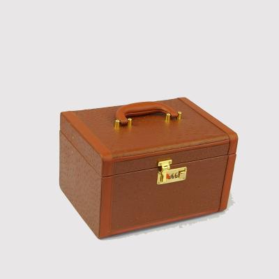 China Wholesale Custom Leather Gift Box PVC Suitcase Vintage Luggage Storage Box for sale