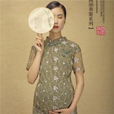 China Viable Vintage Maternity Dress For Photoshoots Pregnancy Dress Slim Fit Maternity Clothes For Photography for sale