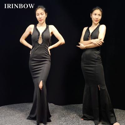 China New Fashion Short Evening Dress Women's Dry Cleaning IRINBOW DD22011 Luxury Satin Dresses Elegant Women Prom Dresses Party Arabic for sale