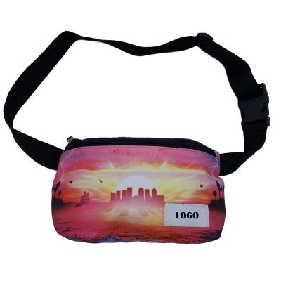 China Wholesale Fashion Adjustable Waist Belt Travel Sport Running Unisex Custom Logo Canvas Fanny Pack Waist Bag for sale