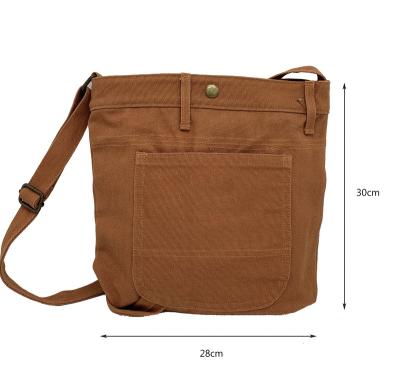 China OEM Custom Logo Messenger Bag Shoulder Sling Bag Cross - Body Purse Pouch Canvas Side Bag For Women And Men for sale