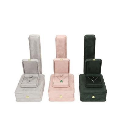 China Low MOQ high end creative jewelry box customized high quality matching gold jewelry flannel box OEM+ODM+wholesale for sale