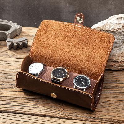 China Portable Customizable Luxury Leather Watch Box Watch Box Travel Storage Watch Storage Display Box Watch Packaging for sale