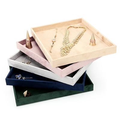 China Newest Velvet Display Tray High Quality Suede Display Tray Jewelry Bracelet Necklace Jewelry Display Tray for sale