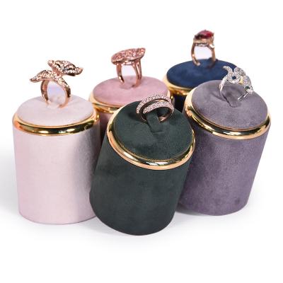 China Made Morden Chinese Factory The Most Popular High End Luxury Velvet Jewelry Ring Display Stand for sale