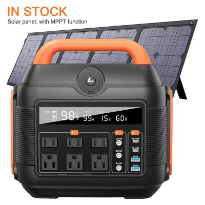 China 600W 1000W Wireless Charging Sine Wave 220V 1080Wh Portable Solar Power Station Lithium Generator AC Power Supply Bank Pure for sale