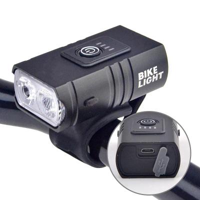 China 1000LM Bike Light Headlight T6 Bicycle Flashlight LED USB Rechargeable Torch Aluminum Alloy Cycling High Beam Low Accessories 106.5*48.8*26.7mm for sale