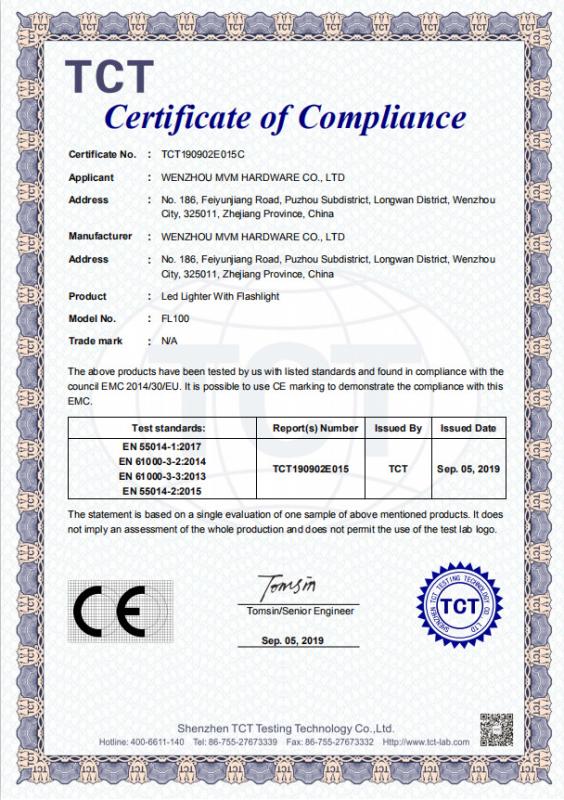 CE - Wenzhou Mvm Technology Co., Ltd.