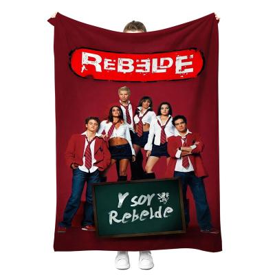 China Hot Sale RBD Tape Soybean Rebelde Tour Sublimation Fleece Anti Dust Mite Design 2023 New Throw Blanket Printed Custom Blanket for sale