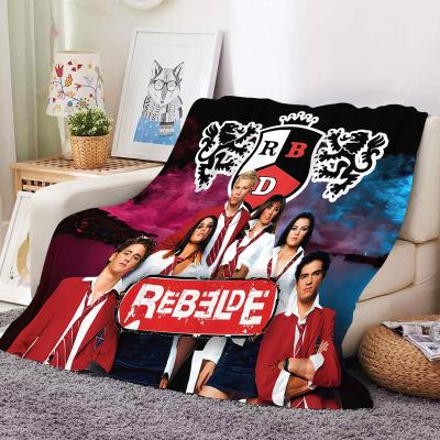 China Wholesale Custom Hot Anti Dust Mite Tape RBD REBELDE Sublimation Fleece Travel Throw Blanket Custom Printed Blanket for sale