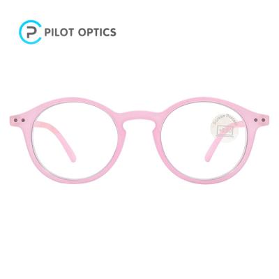 China Anti blue light glasses anti pilot good quality round blueblock light blue children retro for sale